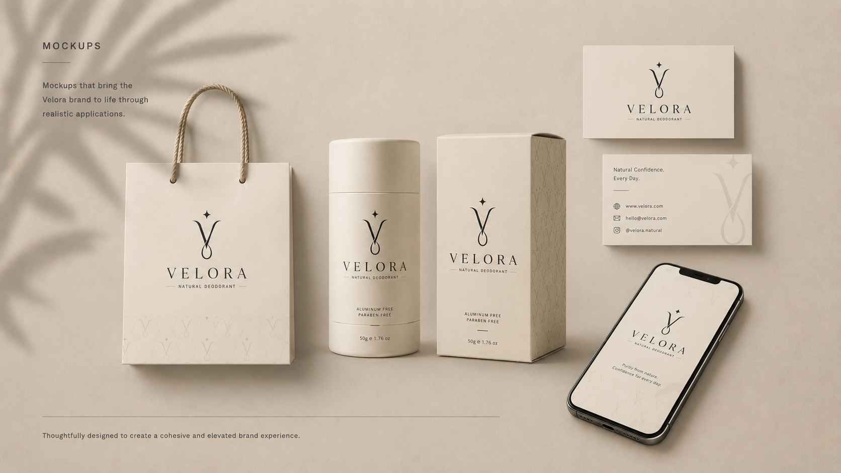 Velora mockups